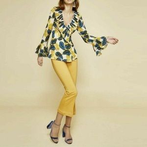 C/MEO COLLECTIVE Pleated Ruffle Bell Sleeve Top from ANTHROPOLOGIE!